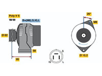 Generator / Alternator BOSCH 0 986 035 501