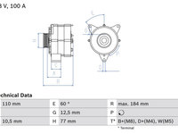 Generator / Alternator BOSCH 0 986 041 030