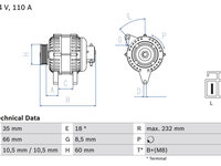 Generator / Alternator BOSCH 0 986 048 301