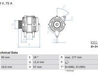 Generator / Alternator BOSCH 0 986 049 131