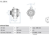 Generator / Alternator BOSCH 0 986 082 570