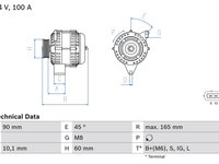 Generator / Alternator BOSCH 0 986 084 390