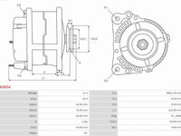 Generator / Alternator CHEVROLET AVEO II (T250, T255) Hatchback, 06.2006 - AS-PL A9004