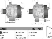 Generator / Alternator CITROËN C1 PM PN DENSO DAN1035