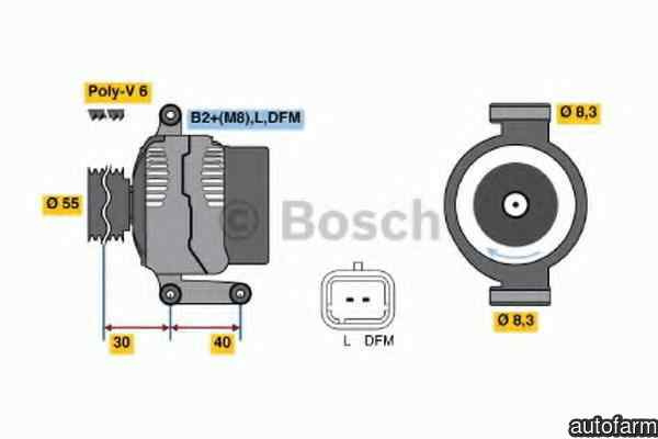 Generator / Alternator DACIA LOGAN EXPRESS FS BOSCH 0 986 041 850