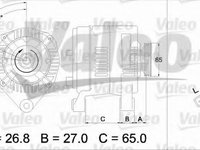 Generator / Alternator DACIA LOGAN (LS) (2004 - 2016) VALEO 437373 piesa NOUA