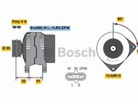 Generator / Alternator DAF LF 45, DAF LF 55, DAF CF 65 - BOSCH 0 124 555 006