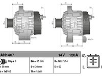 Generator / Alternator DENSO DAN1407