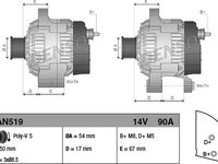 Generator / Alternator FIAT BRAVA 182 DENSO DAN519