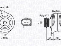 Generator / Alternator FIAT DUCATO bus (244, Z_), FIAT DUCATO caroserie (244), FIAT DUCATO platou / sasiu (244) - MAGNETI MARELLI 063533250530