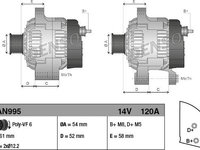 Generator / Alternator FIAT DUCATO bus 250 DENSO DAN995