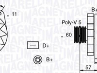 Generator / Alternator FIAT PANDA 141A MAGNETI MARELLI 063321156010