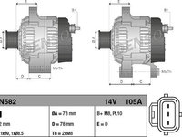 Generator / Alternator FORD C-MAX DM2 DENSO DAN582