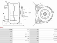 Generator / Alternator FORD ESCORT I (ADH) Turism, 06.1968 - 03.1979 AS-PL A4117