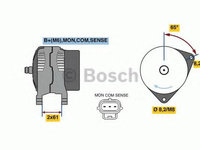 Generator / Alternator FORD FOCUS Limuzina (DFW) (1999 - 2007) BOSCH 0 986 044 651 piesa NOUA