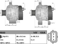 Generator / Alternator FORD KUGA I Producator DENSO DAN930