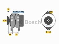 Generator / Alternator FORD MAVERICK UDS UNS BOSCH 0 986 040 850