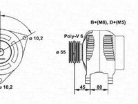 Generator / Alternator FORD MONDEO (GBP), FORD MONDEO combi (BNP), FORD SCORPIO Mk II combi (GNR, GGR) - MAGNETI MARELLI 943356799010