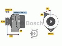 Generator / Alternator HONDA CIVIC VII Hatchback (EU, EP, EV), HONDA CIVIC VII cupe (EM2), HONDA CIVIC VII limuzina (ES) - BOSCH 0 986 080 240