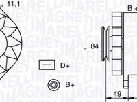 Generator / Alternator IVECO DAILY II caroserie inchisa/combi MAGNETI MARELLI 063321044010