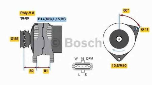 Generator / Alternator IVECO EuroCargo BOSCH 