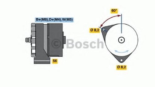 Generator / Alternator IVECO P/PA - BOSCH 0 1
