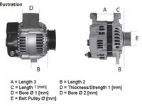 Generator / Alternator JAGUAR XJ (XJ 40, 81), JAGUAR Vanden Plas (X300), JAGUAR XJS cupe - ELSTOCK 28-6607