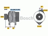 Generator / Alternator LANCIA KAPPA (838A), ALFA ROMEO 145 (930), ALFA ROMEO 155 (167) - BOSCH 0 986 042 780