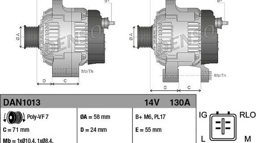 Generator / Alternator LEXUS IS II (GSE2_, AL