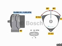 Generator / Alternator MAN TGX BOSCH 0 124 655 009