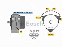 Generator / Alternator MERCEDES-BENZ ACTROS MP2 / MP3 BOSCH 0 124 555 065