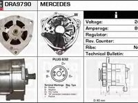Generator / Alternator MERCEDES-BENZ ACTROS, MERCEDES-BENZ LK/LN2, MERCEDES-BENZ ACTROS MP2 / MP3 - DELCO REMY DRA9790