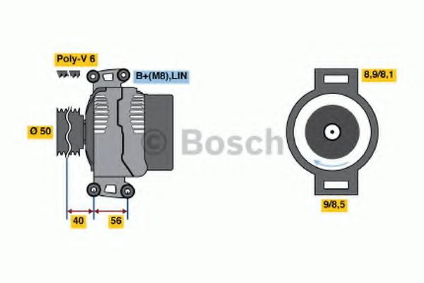 Generator / Alternator MERCEDES E-CLASS T-Model (S211) (2003 - 2009) BOSCH 0 986 047 640 piesa NOUA