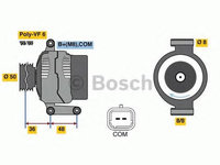 Generator / Alternator MINI MINI CLUBMAN (R55) (2007 - 2015) BOSCH 0 986 048 740 piesa NOUA