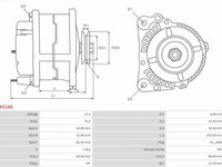 Generator / Alternator NISSAN PATROL GR IV (Y60, GR) Crossover, 01.1986 - 02.1998 AS-PL A5166