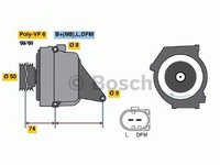 Generator/Alternator NOU - (fara piesa veche la schimb!) MERCEDES-BENZ G-CLASS (W463) - OEM - AS-PL: A0205 - Cod intern: W02383680 - LIVRARE DIN STOC in 24 ore!!!