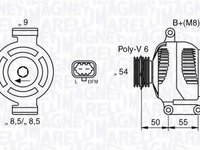 Generator / Alternator OPEL AGILA (A) (H00), OPEL VITA C (F08, F68), OPEL CORSA C caroserie (F08, W5L) - MAGNETI MARELLI 063377424010