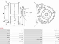 Generator / Alternator OPEL ASTRA F hatchback 53 54 58 59 AS-PL A2001