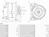 Generator / Alternator OPEL ASTRA F (T92) Hatchback, 09.1991 - 02.1998 AS-PL A2016