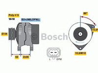 Generator / Alternator OPEL CORSA C (F08, F68) (2000 - 2009) BOSCH 0 986 049 020 piesa NOUA