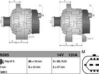 Generator / Alternator OPEL MERIVA B DENSO DAN585