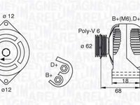 Generator / Alternator OPEL TIGRA TwinTop MAGNETI MARELLI 063377490010