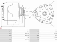 Generator / Alternator OPEL VECTRA A 86 87 AS-PL A0115