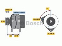 Generator / Alternator PEUGEOT 306 hatchback (7A, 7C, N3, N5), PEUGEOT 306 limuzina (7B, N3, N5), Citroen C15 (VD-_) - BOSCH 0 986 042 071