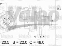 Generator / Alternator PEUGEOT BOXER platou / sasiu 244 VALEO 437210