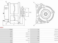 Generator / Alternator RENAULT 19 I (D53_) Сabrioleta, 07.1991 - 04.1992 AS-PL A3007