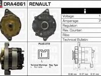 Generator / Alternator RENAULT MASTER I Van (T__), RENAULT TRAFIC Van (TXX), RENAULT TRAFIC bus (TXW) - DELCO REMY DRA4861