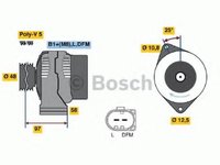 Generator / Alternator ROVER 400 hatchback (RT), ROVER 400 (RT), MG MGF (RD) - BOSCH 0 986 042 470