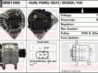 Generator / Alternator SEAT CORDOBA (6K2) (1999 - 2002) DELCO REMY DRB1490 piesa NOUA