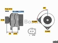 Generator / Alternator SEAT INCA 6K9 BOSCH 0 986 041 490